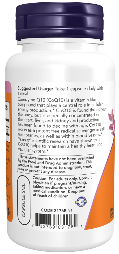 Now CoQ10 200mg 60vcp-[HealthWay]