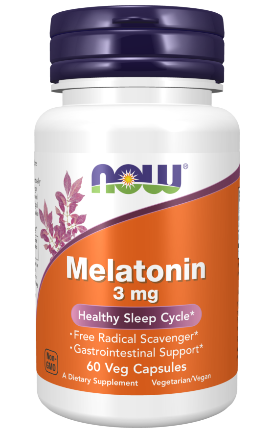NOW MELATONIN 3mg 60 VCAPS-[HealthWay]
