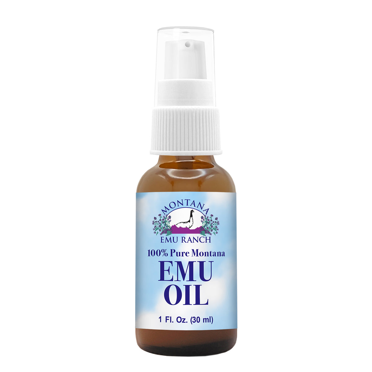 emu oil 1oz glass bottle
