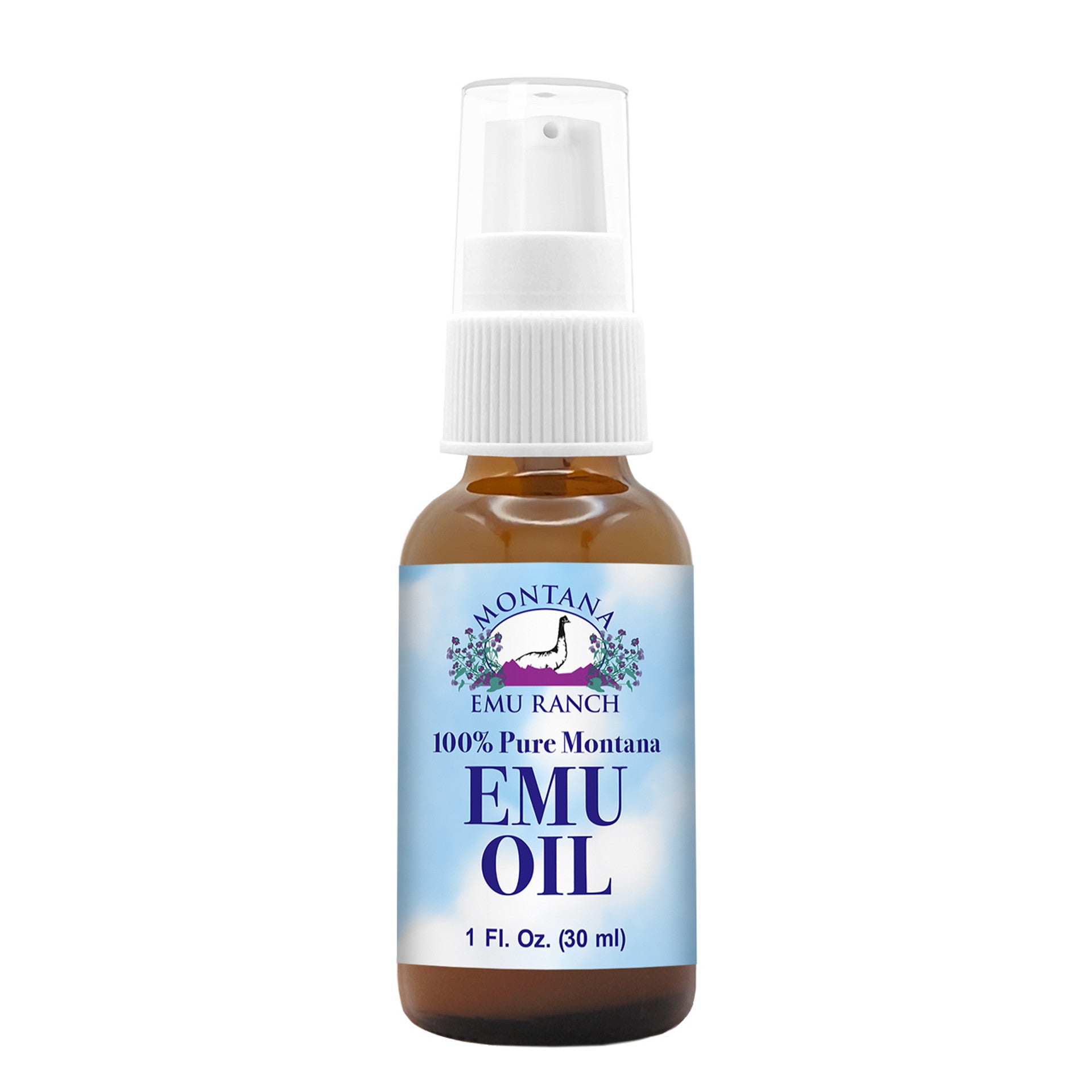 emu oil 1oz glass bottle