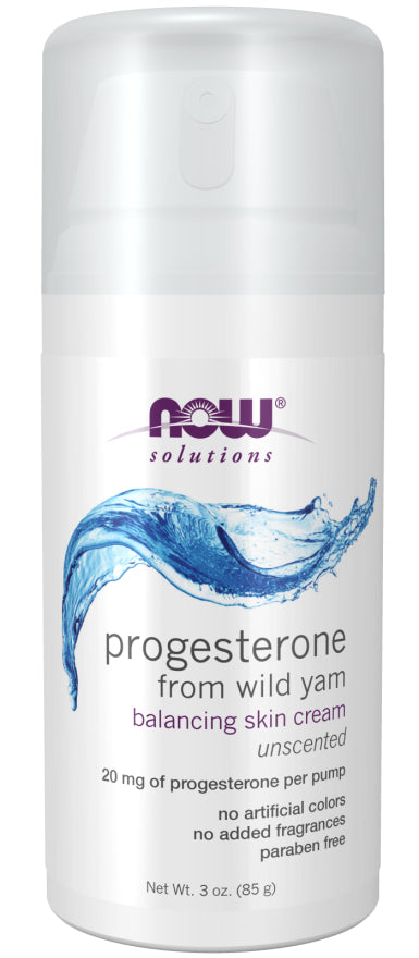 Now Progesterone Cream Unscented 3oz-[HealthWay]