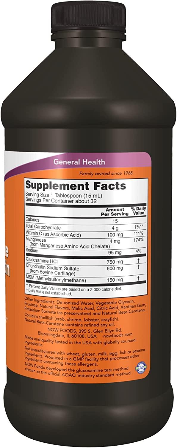 Now Liq Gluc-Chon-MSM 16oz