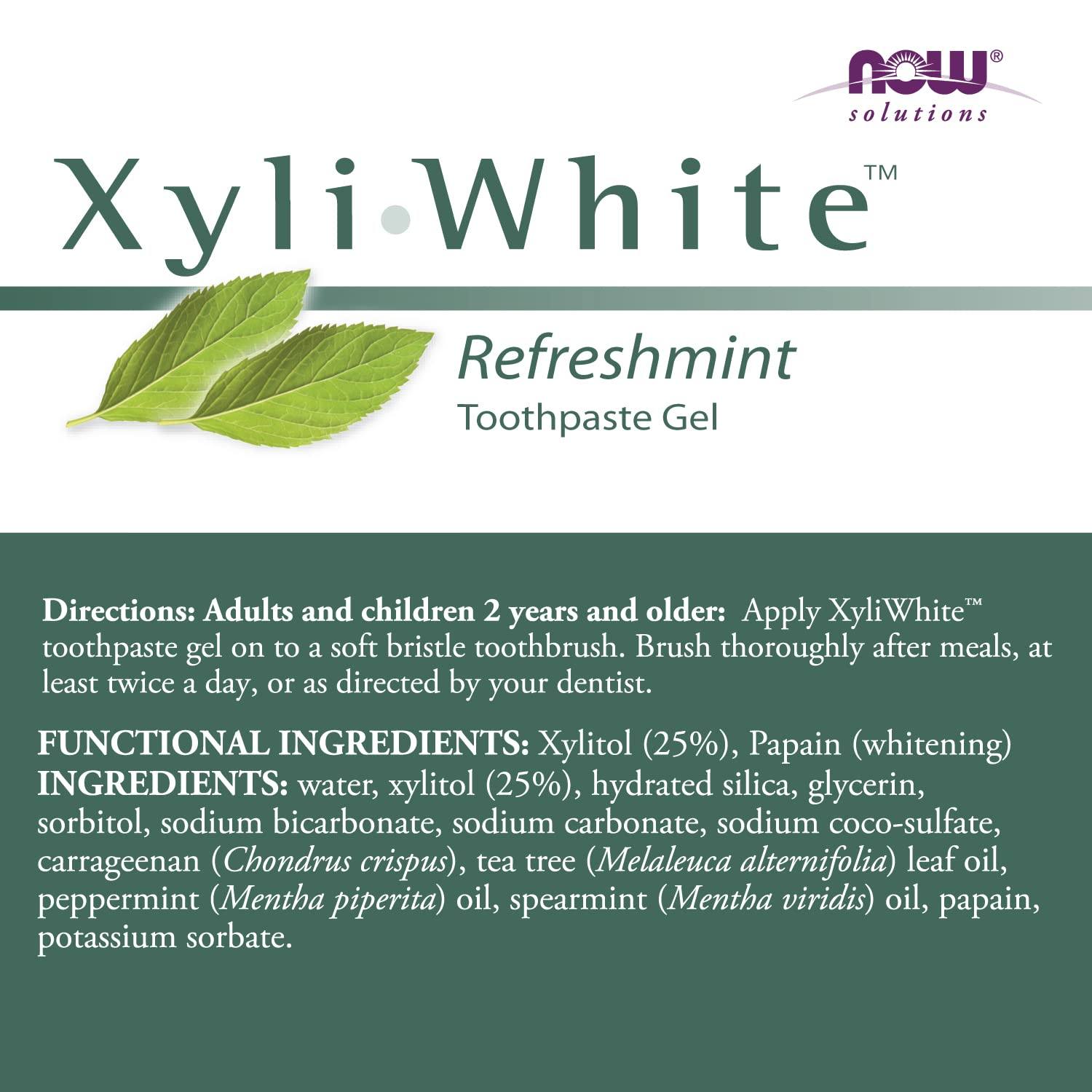 Now Xyliwhite Toothpaste Pep 6oz