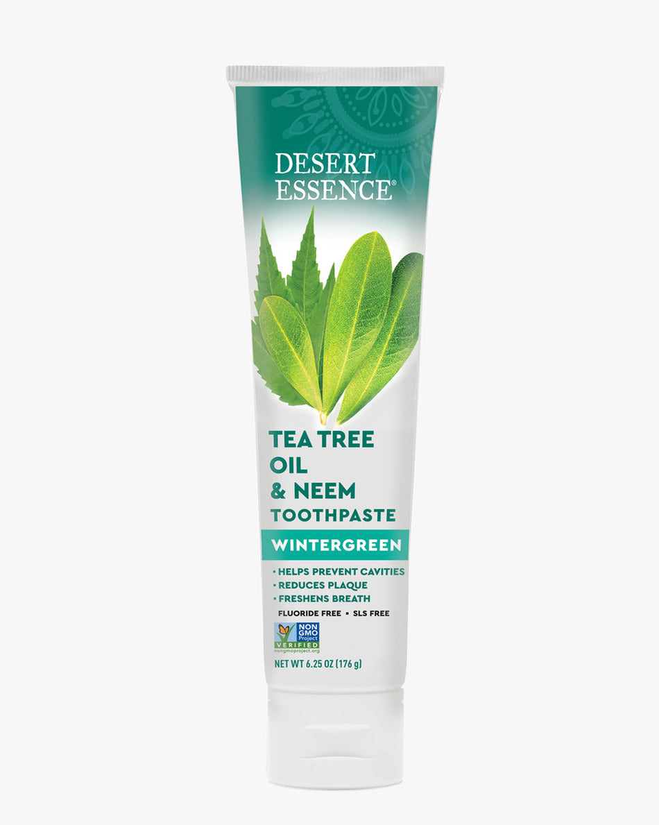 Desert Essence Tea Tree Neem Toothpaste Wintergreen 7oz