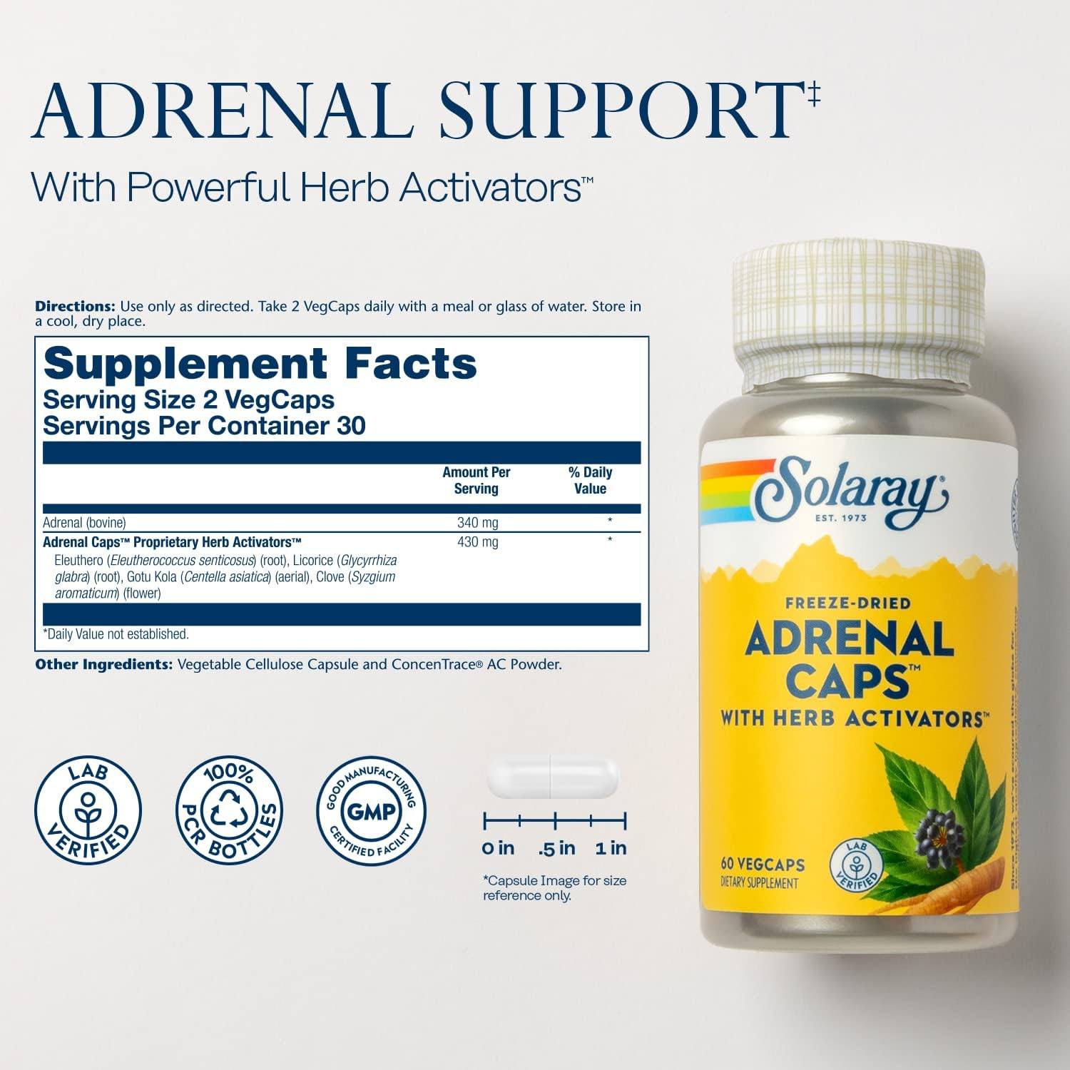 Solaray Adrenal Caps 60cp