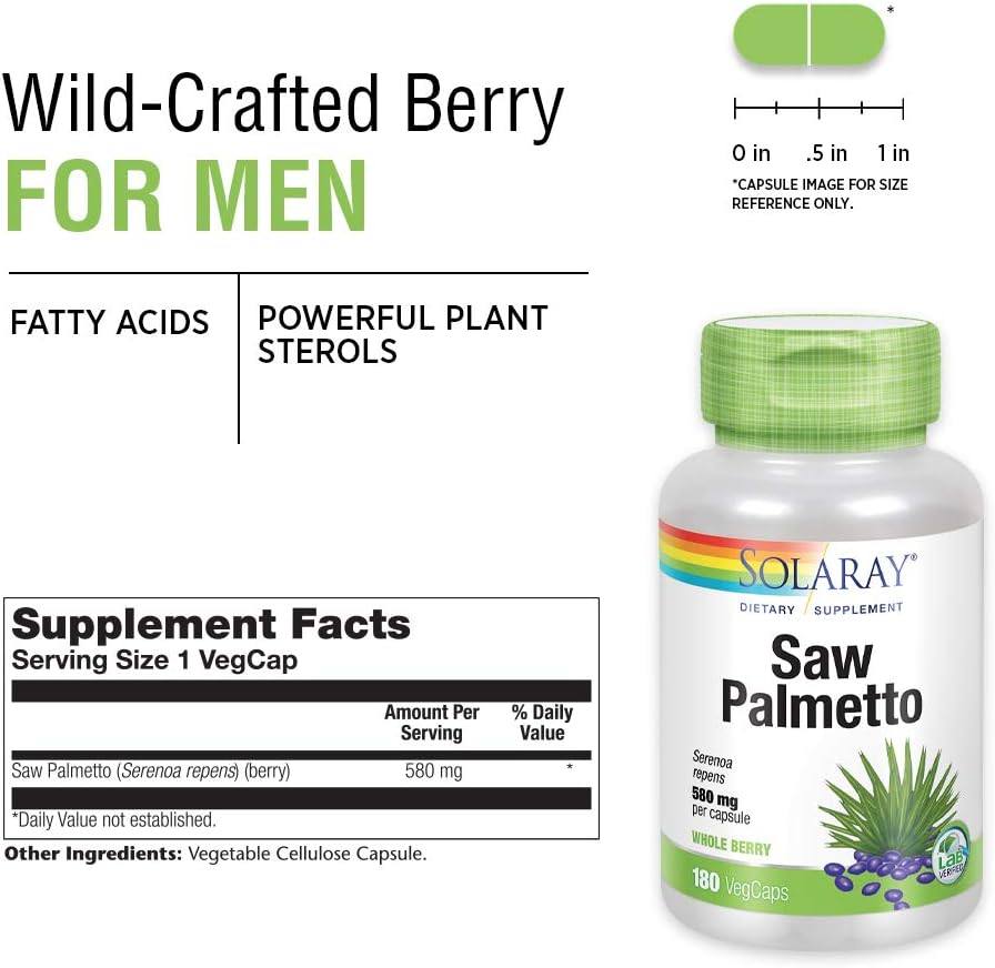 Solaray Saw Palmetto Berries 580mg 180cp