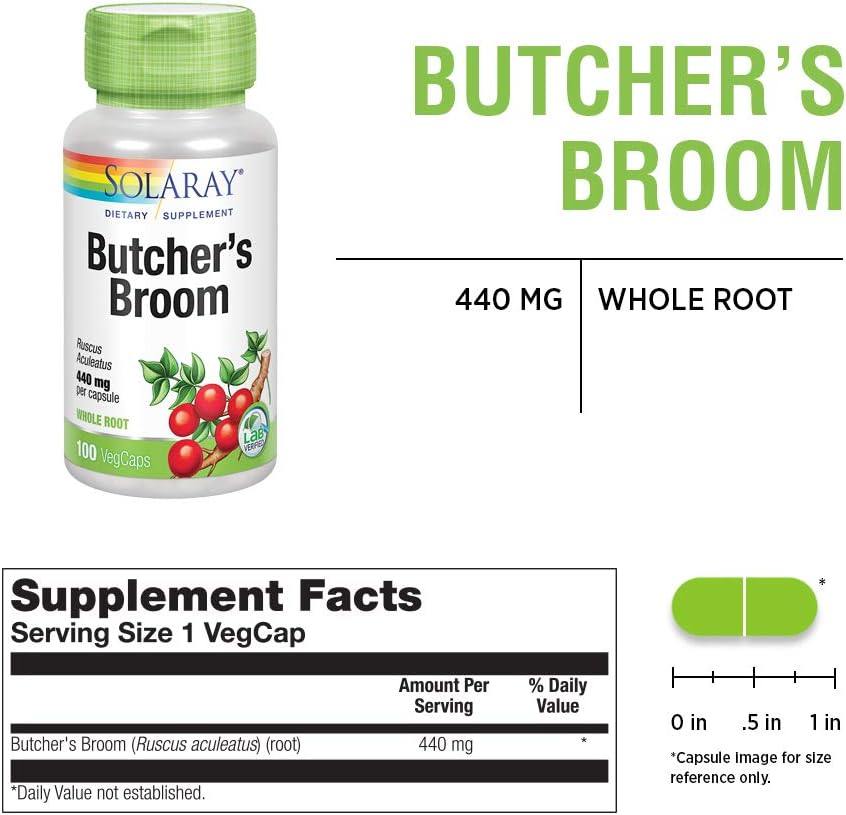 Solaray Butchers Broom 440mg 100cp