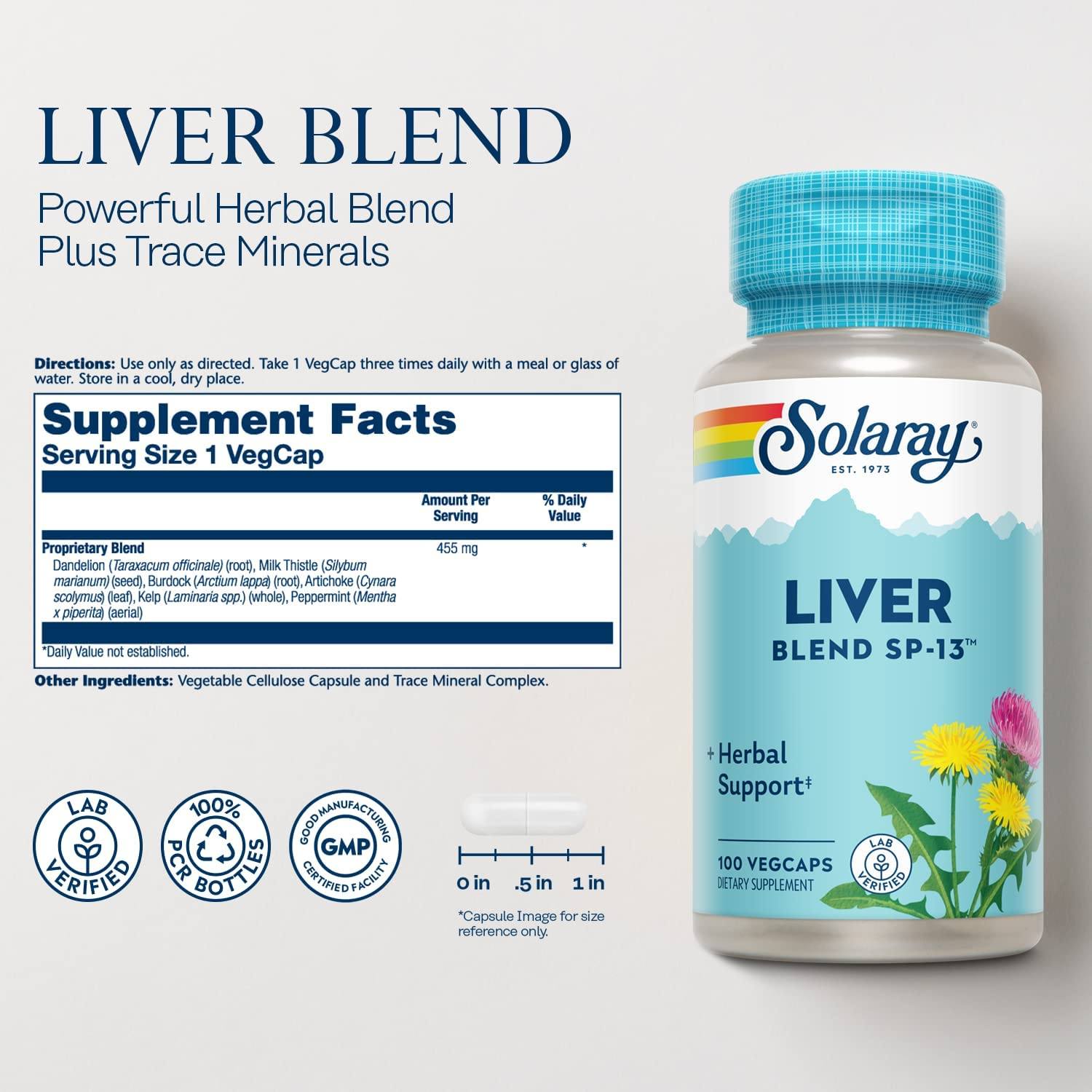 Solaray Liver Blend SP-13 100cp