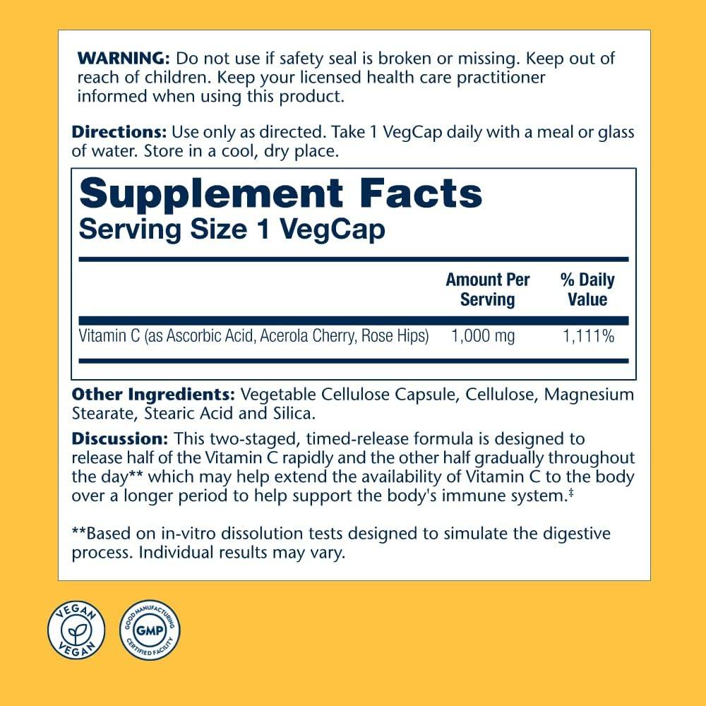 Solaray Vit C 1000 w/Bio 250cp