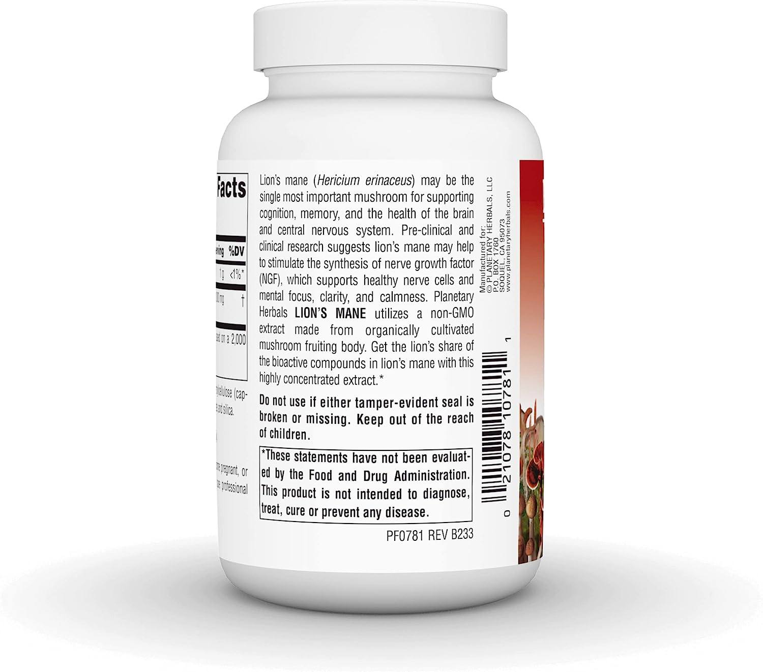 Planetary Herbals Lions Mane 500mg 90c