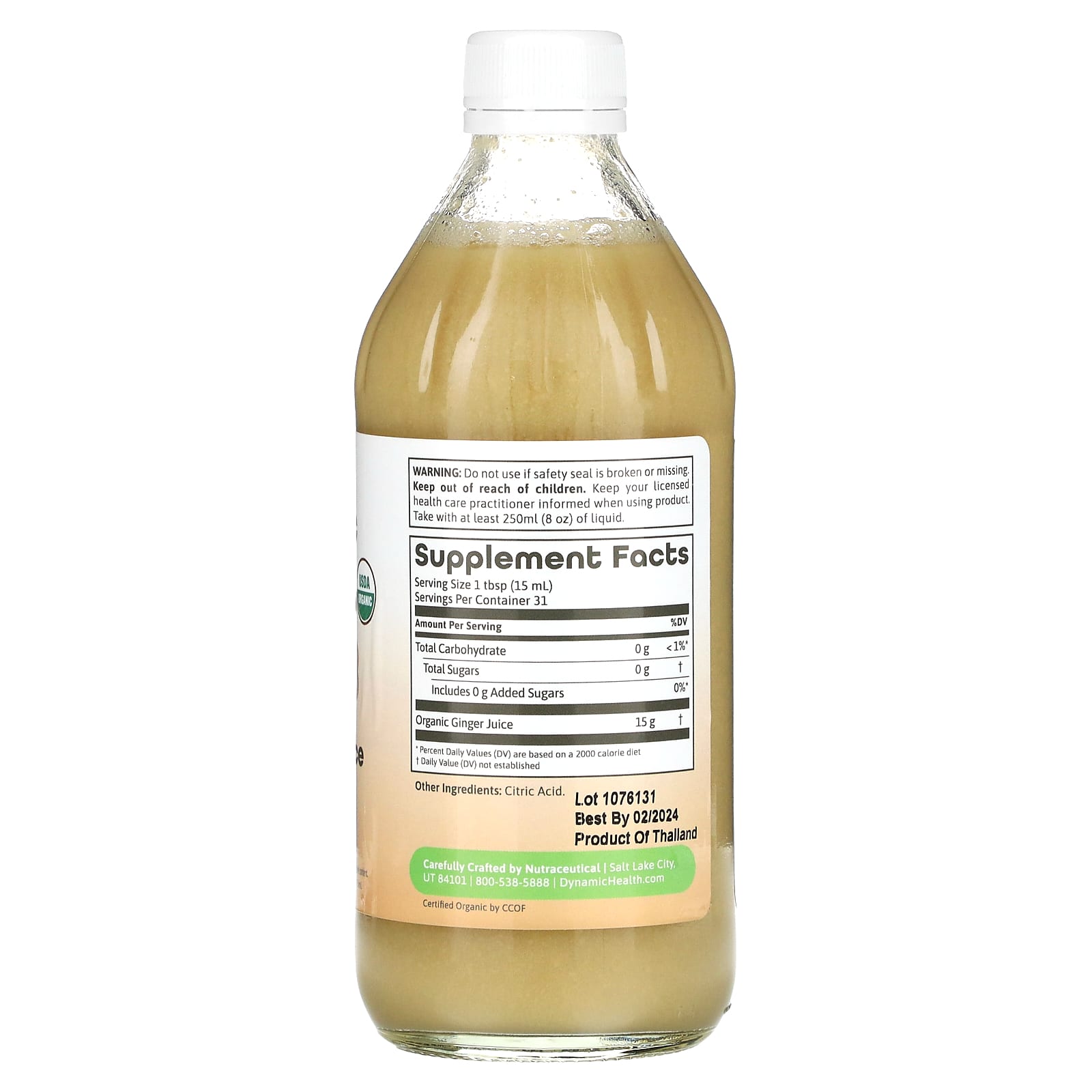 Dynamic Health Ginger Juice 16oz-[HealthWay]