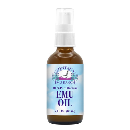 2oz glass bottle of emu oil