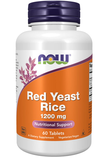 NOW RED YEAST RICE EXTRACT 1200MG 60 TABS-[HealthWay]