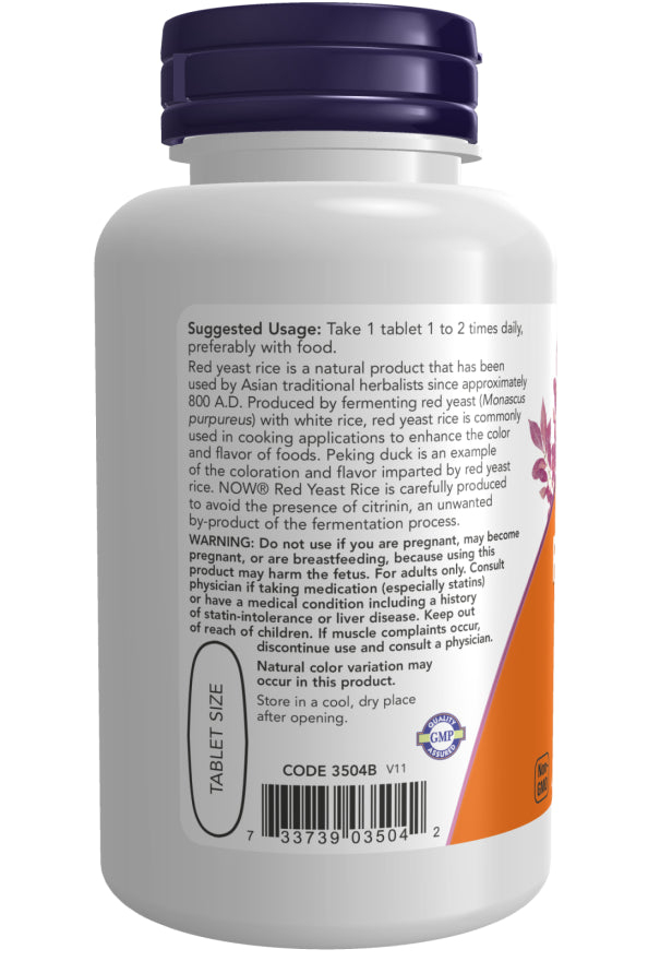Supplements - Now Red Yeast Rice 1200mg 60tb