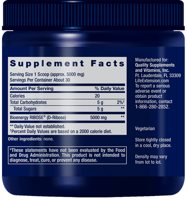 Life Ext D-Ribose Powder 150G