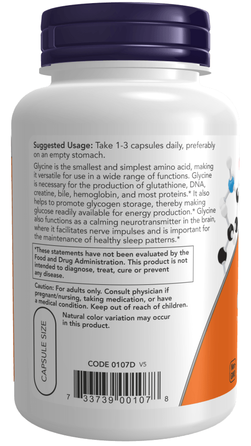 Now Glycine 1000mg 100c