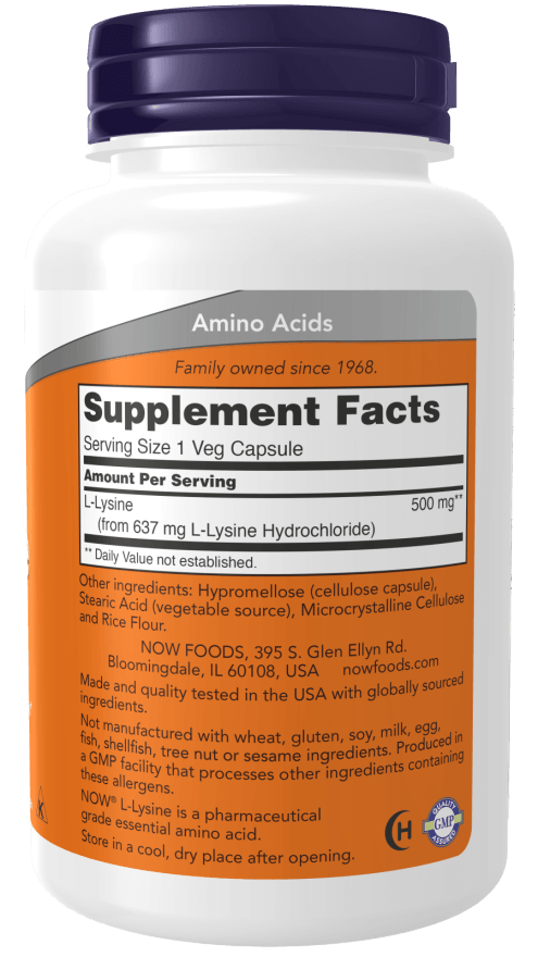 Now L-Lysine 500mg 100cp
