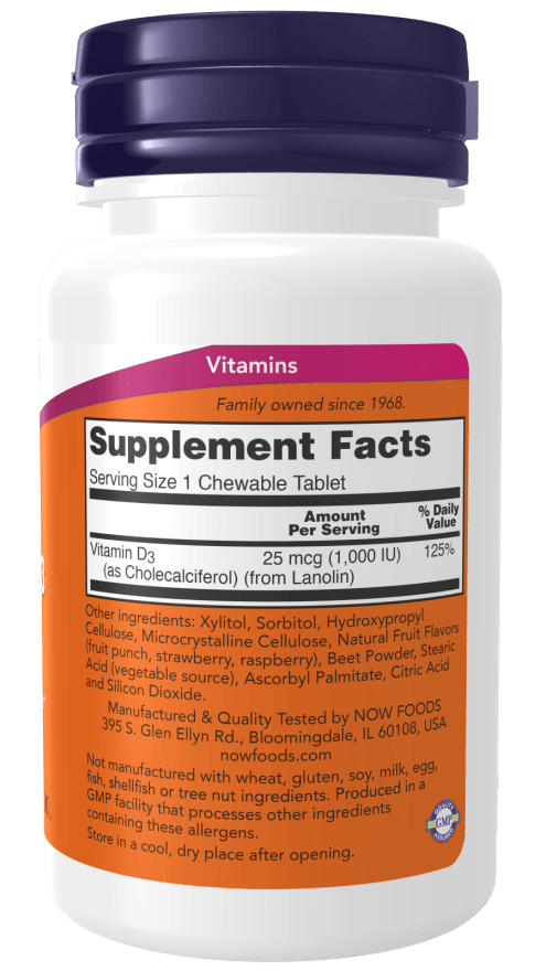 Now Vit D-3 1000iu 180ch