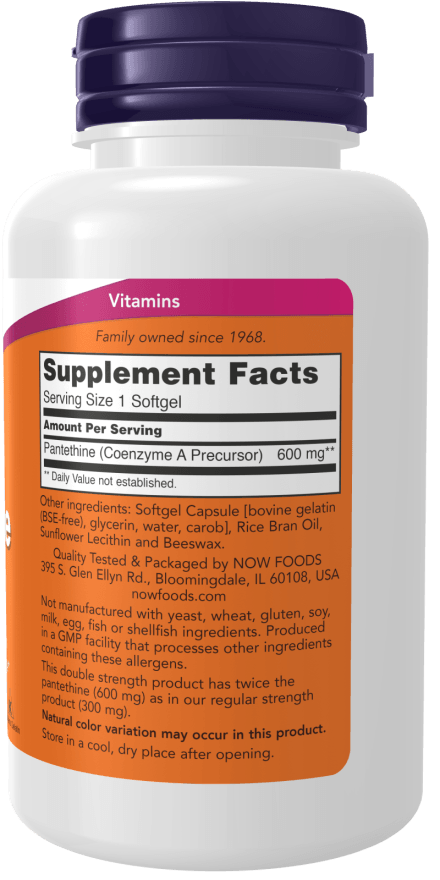 Now Pantethine 600mg 60sg