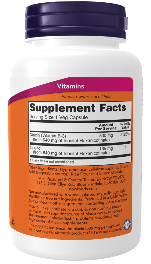 Now Niacin Non Flush 500mg 90ct