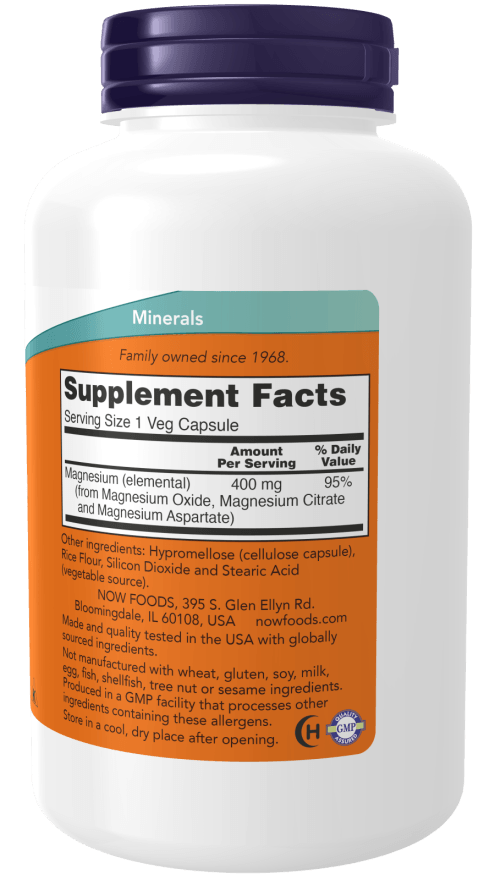 Now Magnesium Caps 400mg 180cp