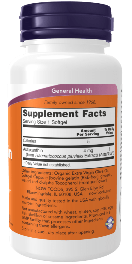 Now Astaxanthin 4mg 90sg