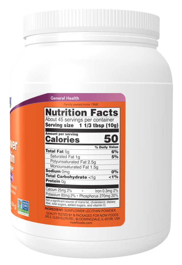 Now Lecithin Sunflower powder 1lb