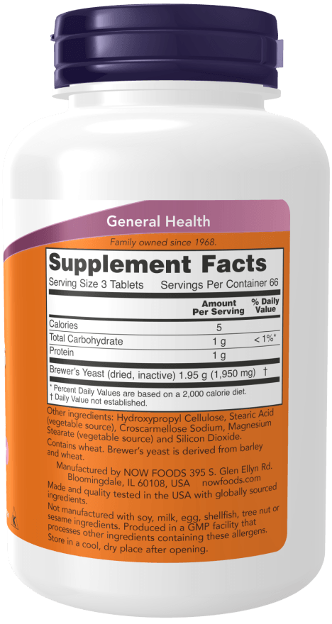 Now Brewers Yeast 650mg 200tb