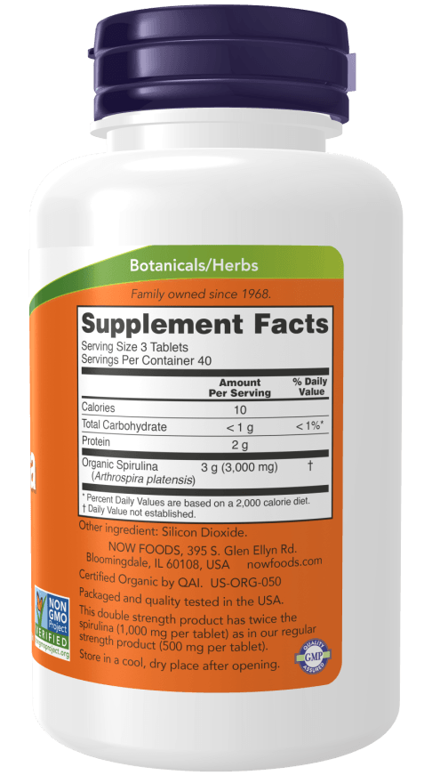 Now Spirulina 1000mg 120tb