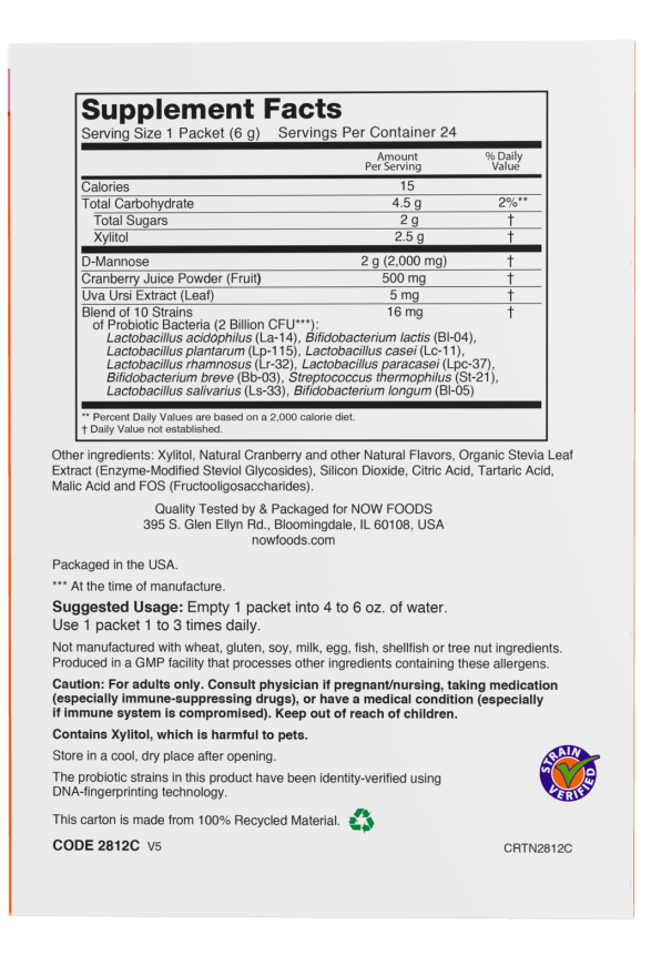 Now Cran Mannose Probio 24Pkt