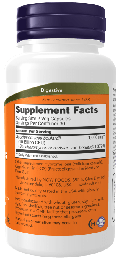 Now Saccharomyces Boulardii 60vc