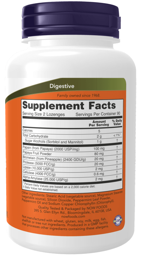 Now Papaya Enzyme 180ch