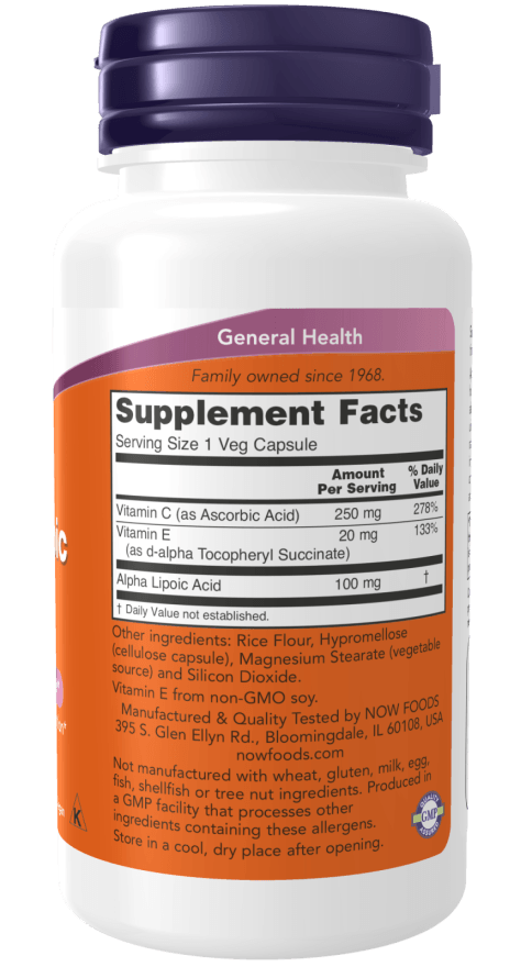 Now Alpha Lipoic 100mg 60vc