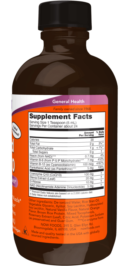 Now CoQ10+ 100mg Liq 4oz