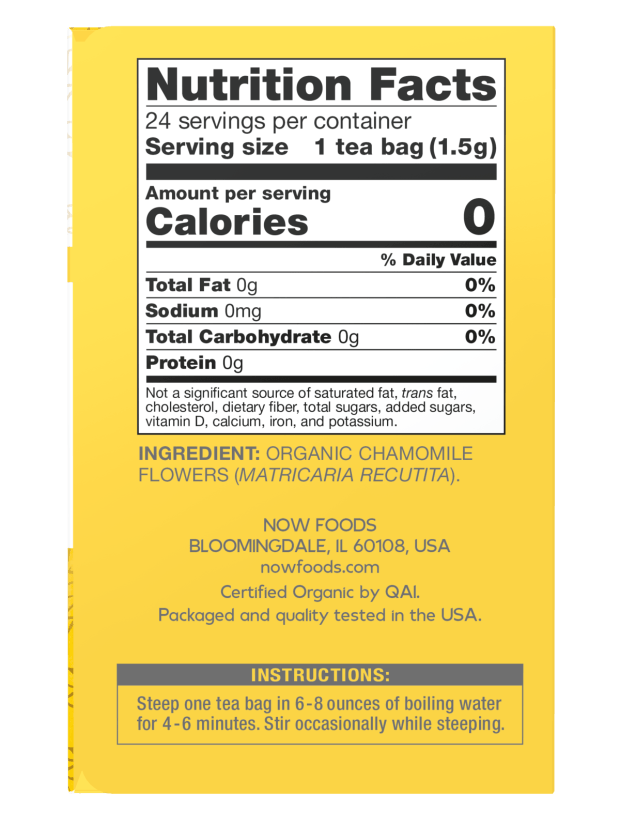 Now Chamomile Organic Tea 24b