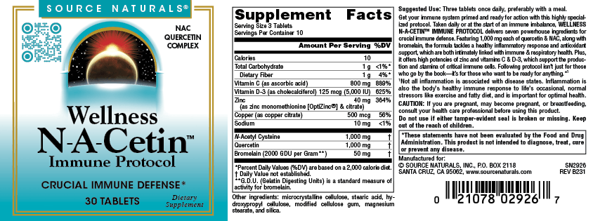 Source Naturals NACetin 30tb