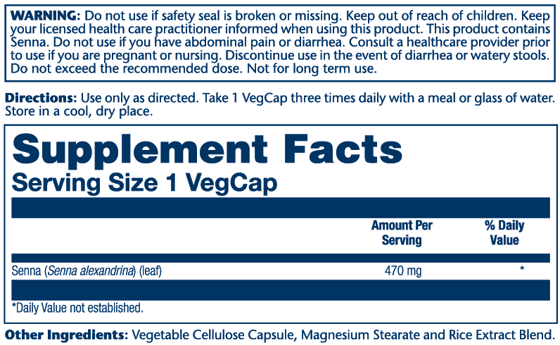 Solaray Senna Leaves 100cp