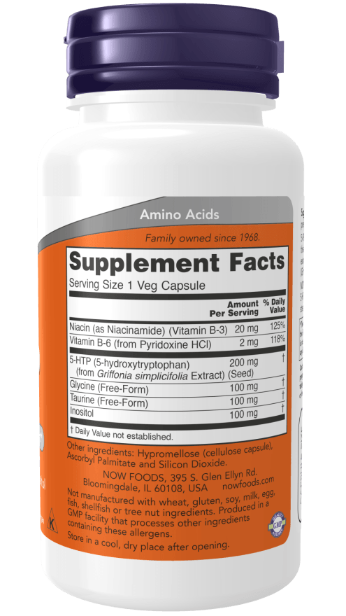 Now 5-HTP 200mg w/aminos 60cp