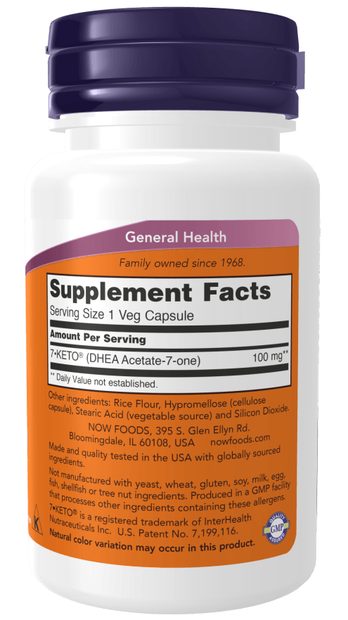 Now 7-Keto DHEA 100mg 60vcp