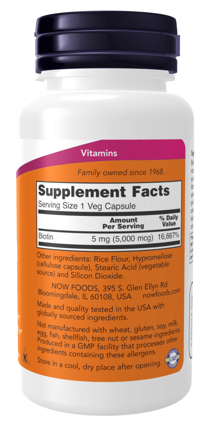 Now Biotin 5000mcg 120vc