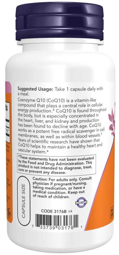 Now CoQ10 200mg 60vcp