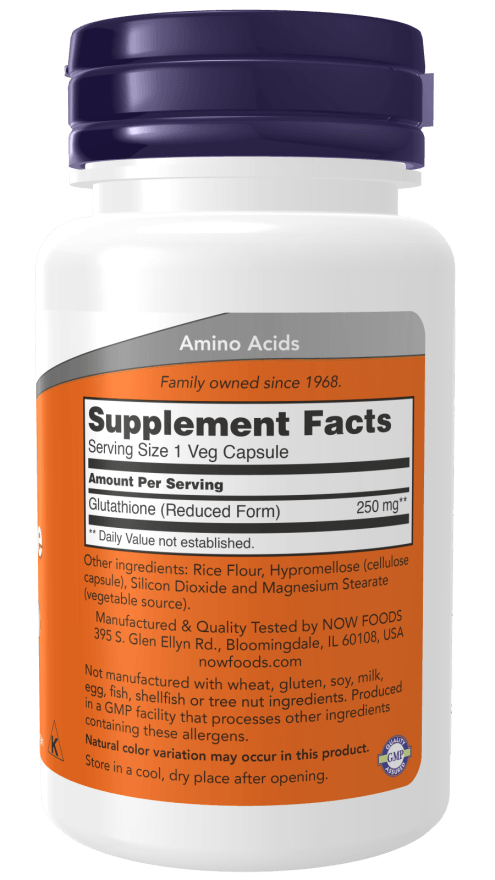 Now Glutathione 250mg 60vc