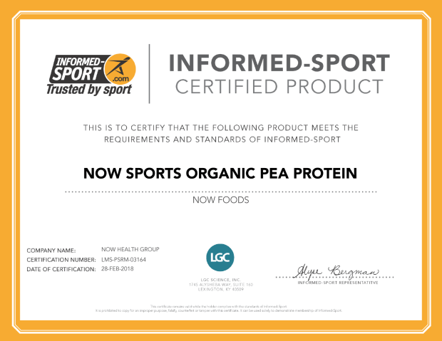Now Pea Protein Organic Unflavored 1.5lb