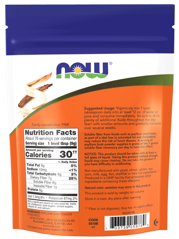 Now Psyllium Husk Pwdr 24oz