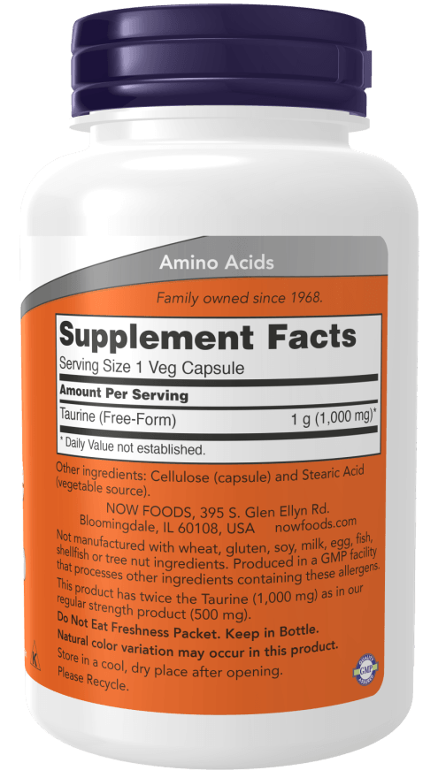 Now Taurine 1000mg 100cp