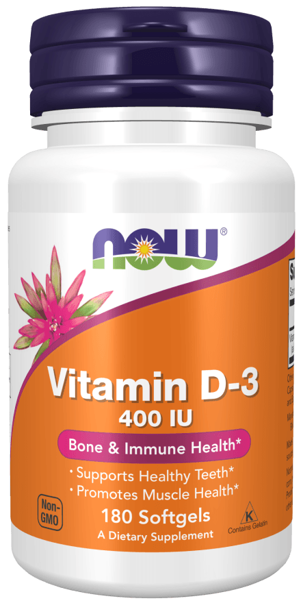 Now Vit D-3 400iu 180sg