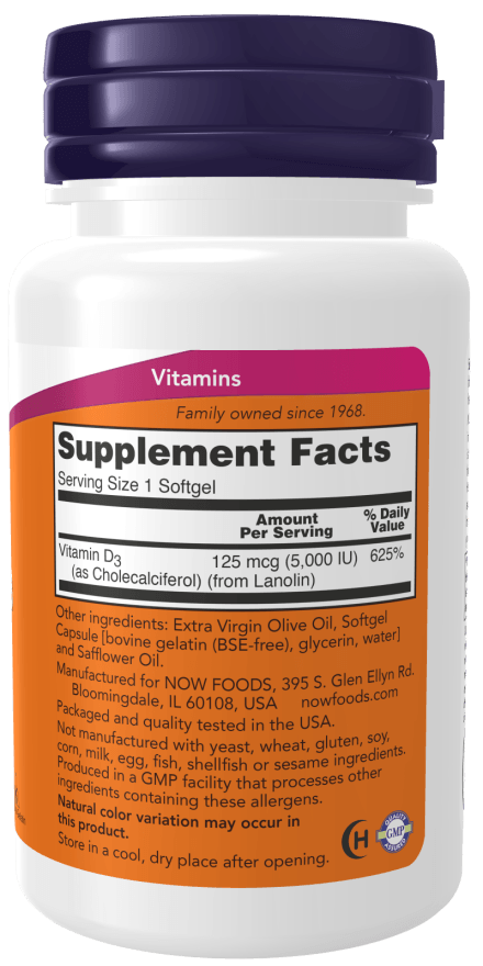Now Vit D-3 5000iu 240sg