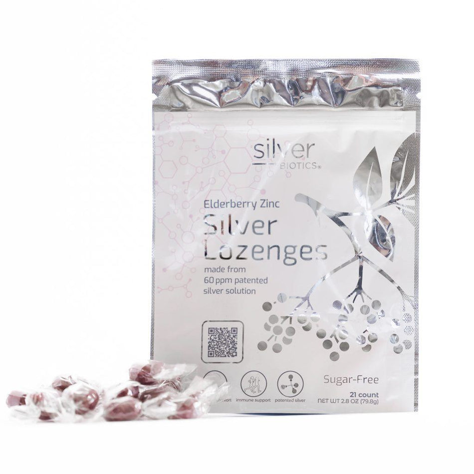 Front Label Ablabs Silver Elderberry Zinc Lozenges