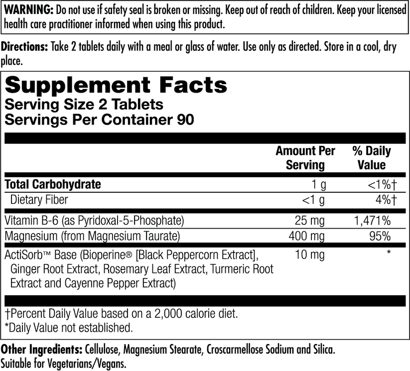Kal Magnesium Taurate 400mg 180tb