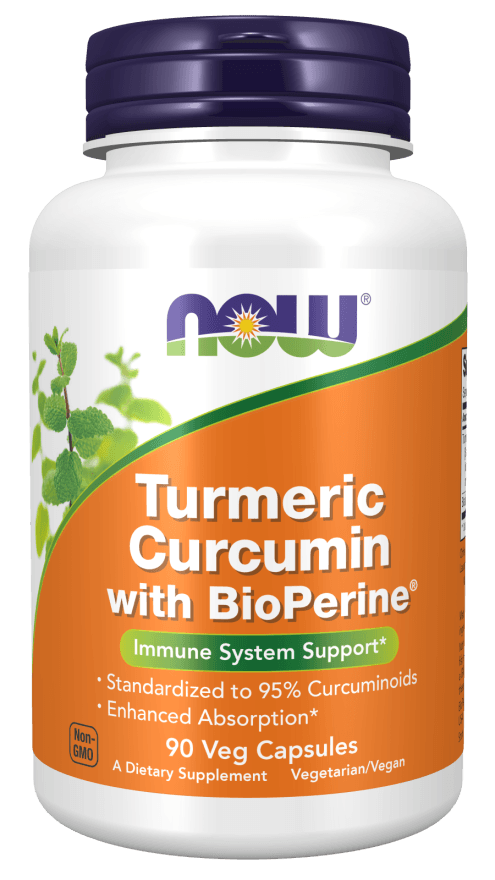 Now Turmeric Curcumin BioPerine 90v